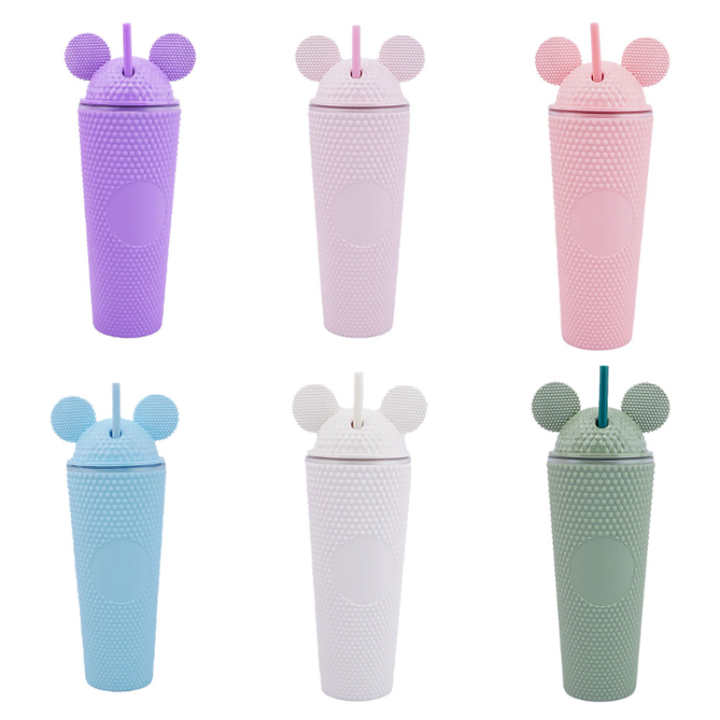 Made In China Ice Coffee Cup Cute Coffee Travel Mugs Double wall plastic mug for Gift Christmas Cups