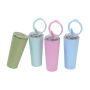Wholesale double wall 304 stainless steel cup 24oz Vacuum Insulated Tumbler thermal cups coffee mugs with straw handle iced cup