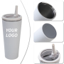 Wholesale double wall 304 stainless steel cup 24oz Vacuum Insulated Tumbler thermal cups coffee mugs with straw handle iced cup