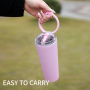 Wholesale double wall 304 stainless steel cup 24oz Vacuum Insulated Tumbler thermal cups coffee mugs with straw handle iced cup
