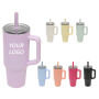 New Fashion 40oz Drink Tumbler Coffee Mug Stainless Steel Vacuum Insulated Double Wall Sippy Cup With Handle Straw Lids