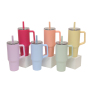 New Fashion 40oz Drink Tumbler Coffee Mug Stainless Steel Vacuum Insulated Double Wall Sippy Cup With Handle Straw Lids