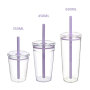 Wholesale Tritan Reusable Personalized Beverage Coffee Mug Tumbler Plastic Cup with Lid and Straw