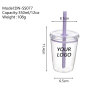 Wholesale Tritan Reusable Personalized Beverage Coffee Mug Tumbler Plastic Cup with Lid and Straw