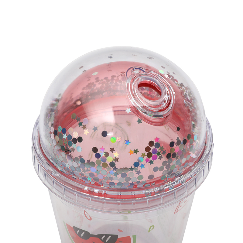 Unicorn Double Wall Dome Lids Plastic Cups With Straws Custom Drink Tumbler Mugs For Milk Tea Coffee,juice and Water