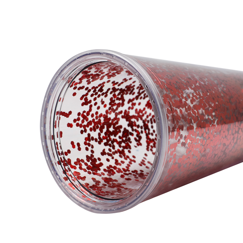 New fashion Stocked 24oz Colored Gradient brilliant Straight Sublimation Glass glitter Tumbler With Lids