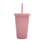 Durian Mug 16OZ Iridescent Matte Double Wall 710ml Tumbler Colorful Reusable Plastic Cups With Lid