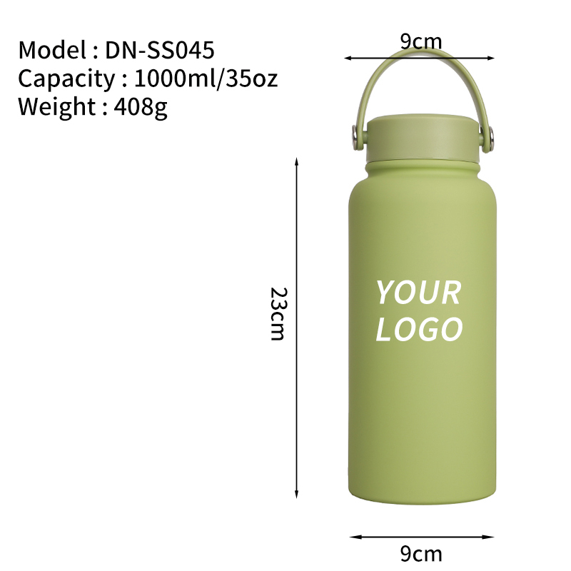 Super Discount Wholesale 1000ml Capacity Double Wall Stainless Steel Vacuum Bottle Keep Hot Stay Cold One Bottle Double Lid