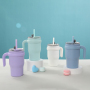 Wholesale Custom 14oz Coffee Car tumbler Cup Water Tumbler With handle And Straw 14oz kid Vacuum Insulated Mug