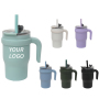 Wholesale Custom 14oz Coffee Car tumbler Cup Water Tumbler With handle And Straw 14oz kid Vacuum Insulated Mug