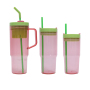 Wholesale BPA free plastic tumblers 40oz Big Capacity Coffee Water Bottle Plastic Tumbler With Handle With Straw