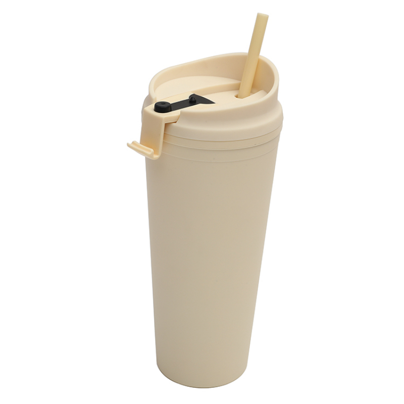 Wholesale Leakproof Frosted Tumbler BPA-free Plastic Motivational Water Bottle Portable Mug Custom Logo Support