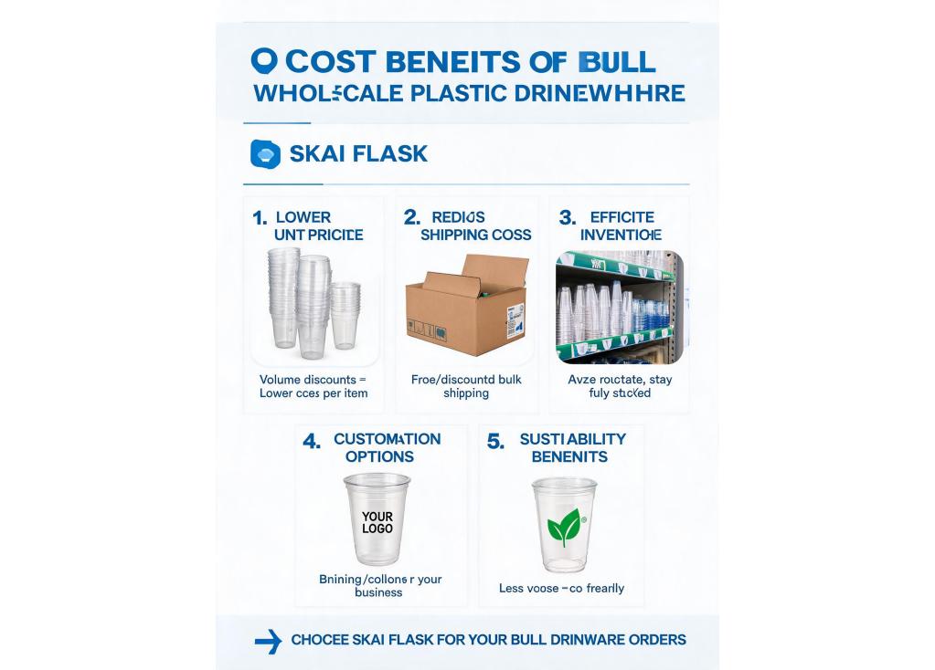 What are the cost benefits of ordering wholesale plastic drinkware in bulk quantities?