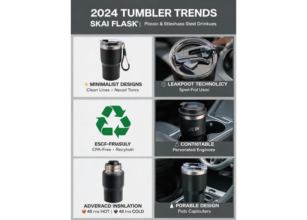 What are the latest trends in plastic and stainless steel tumbler designs for 2024?
