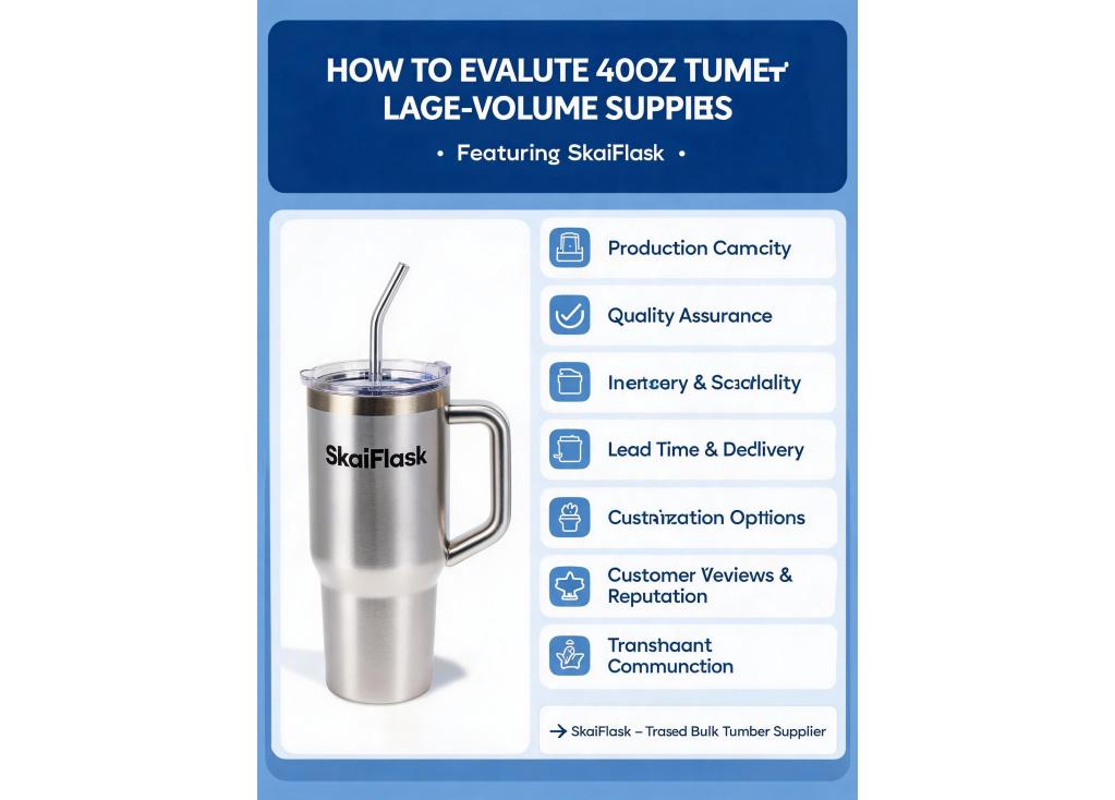 How can I evaluate a supplier's capacity to handle large-volume orders for 40oz tumblers?