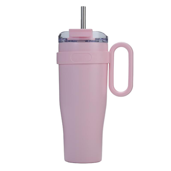 Vacuum Insulated Water Bottle Cups Double Wall Travel Coffee Mug 40oz Stainless Steel Tumbler with Straw and Lid