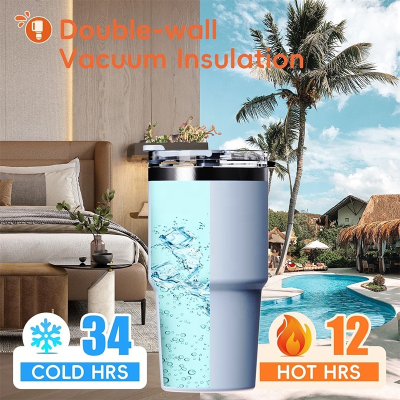 New Best-selling Wholesale 30oz 2 In 1 stainless steel adventure sport Tumbler with straw Car Mug