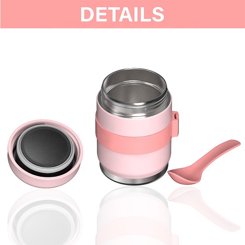 Hot Sales 12 oz Food Grade Food Jar Double Wall Stainless Steel Vacuum Insulated lunch container with spoon