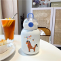 New Arrival BPA Free Flip Lid Double Wall insulated portable school Stainless Steel water bottle With Straw for kids