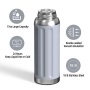 Hot Sales 17oz  Stainless Steel  Insulated Vacuum Flask Water Bottle with Cup  And Pop-up Lid