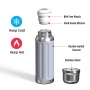 Hot Sales 17oz  Stainless Steel  Insulated Vacuum Flask Water Bottle with Cup  And Pop-up Lid