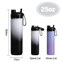 New Design 25 OZ Double Wall Stainless Steel Insulated Vacuum Flask Portable Sports Water Bottle With 2-In-1 Lid