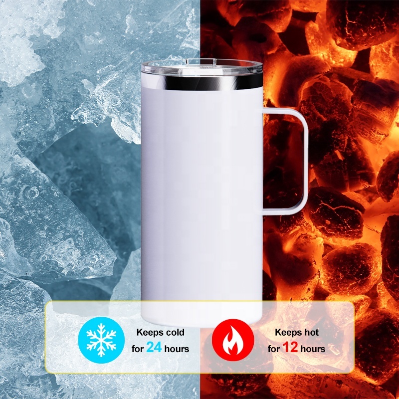 customization Double Wall 304 stainless steel mugs 20 oz coffee cups DIY Sublimation Tumbler with lid