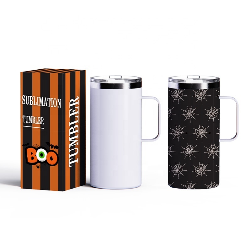 customization Double Wall 304 stainless steel mugs 20 oz coffee cups DIY Sublimation Tumbler with lid