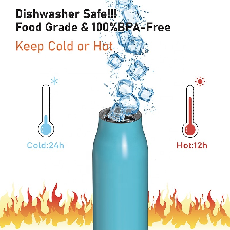 New Design BPA Free Outdoor Double Wall Insulated Stainless Steel Kids Portable Water Bottle with Flip Lid