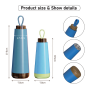 New Arrival 17 OZ Wood Lid Double Wall Conical Housing Insulated Stainless Steel Portable Water Bottle