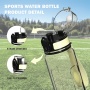 32 oz Leakproof BPA & Toxic Free Fitness Gym Outdoor Drinking Plastic Water Bottle with Straw And Carrying Strap