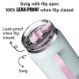 Spill Proof  Traveler Reusable BPA Free 40 oz Insulated Stainless Steel Tumbler with  2-IN-1 LID