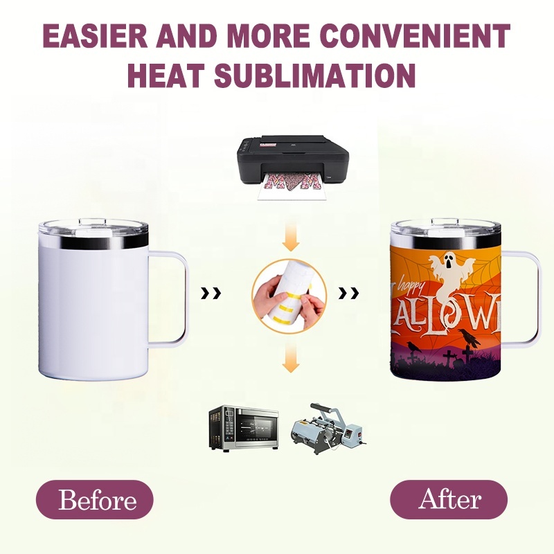 customization 304 stainless steel mugs 13 oz coffee cups Double Wall sublimation tumbler with lid