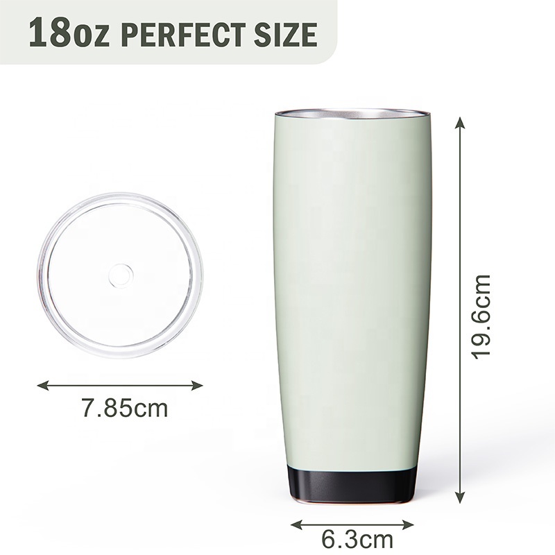 New Design 18oz cups Double Wall stainless steel Two-color Gradient plated tumbler with lid and straw