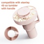 Hot Sales Reusable 3 compartment Snack Tray Platter silicone snack ring snack bowlsl for tumbler cup 40 oz with handle