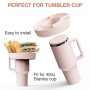 Hot Sales Reusable 3 compartment Snack Tray Platter silicone snack ring snack bowlsl for tumbler cup 40 oz with handle