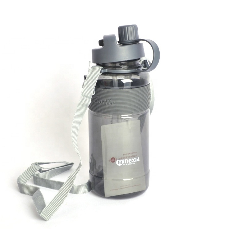 New Design Outdoor Multi-purpose  Sports Water Bottle With Straw And Removable strap