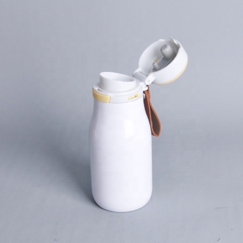 New Design BPA Free flip lid Double wall insulated portable school stainless steel water bottle for kids