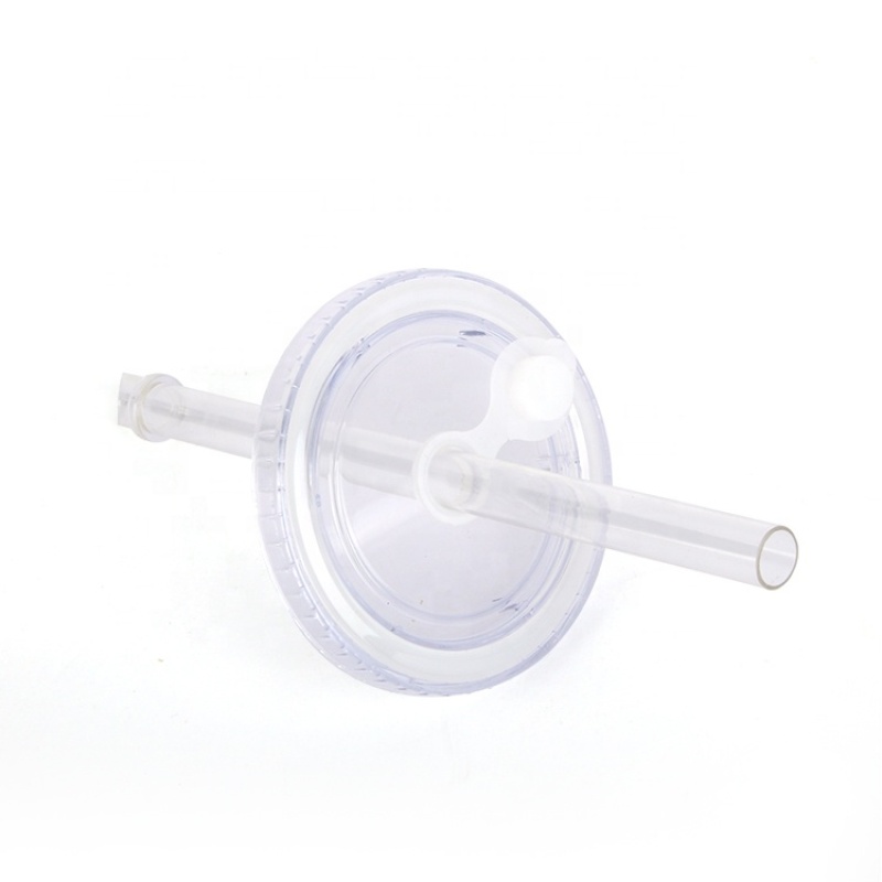 Plastic Double Wall Insulated Bpa-free Coffee Clear Tumblers With Lid And Large Diameter Straw Wholesale