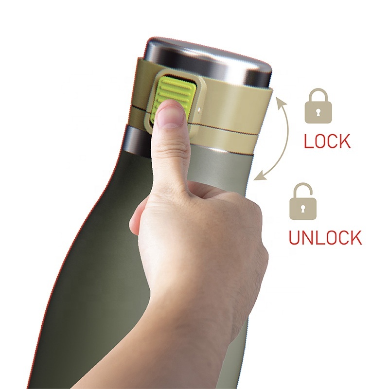 New Design 16 OZ 25 OZ Double Wall Stainless Steel Insulated Outdoor Vacuum Flask Sports Water Bottle With pop-up lid