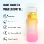 Sport Portable Bpa Free Leakproof Motivational Large Capacity Frosted Plastic Water Bottles