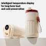 15oz Custom Temperature Display Tumbler Double Wall Stainless Steel Insulated Portable Coffee Mug