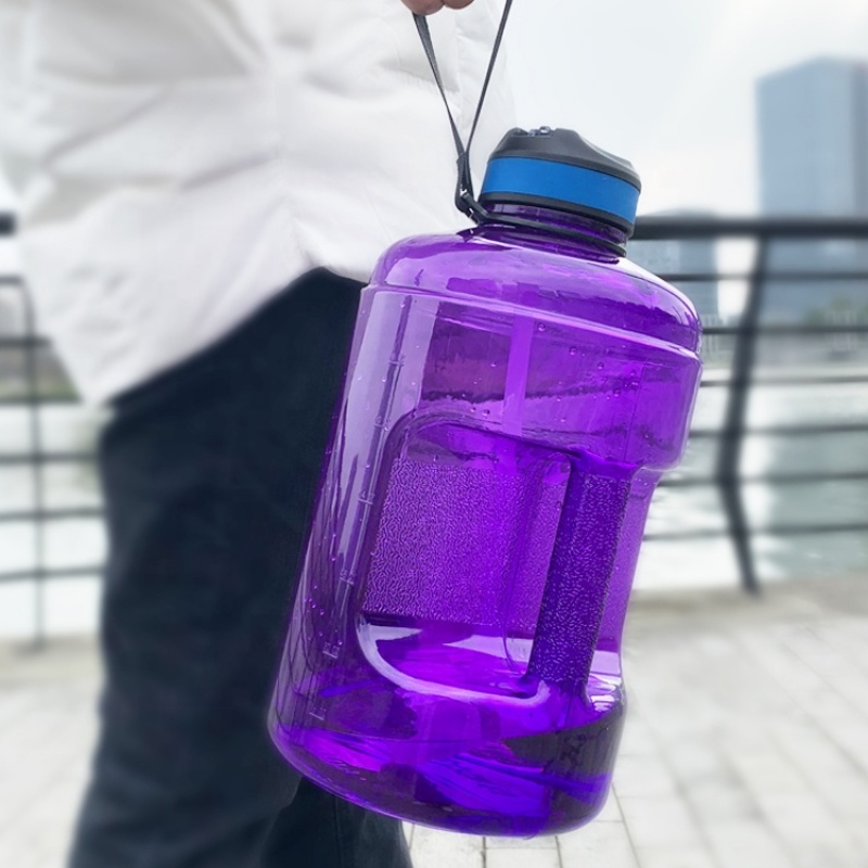 One Gallon Bpa free GYM Plastic Water Bottle Motivational Sports Water Bottle With Straw