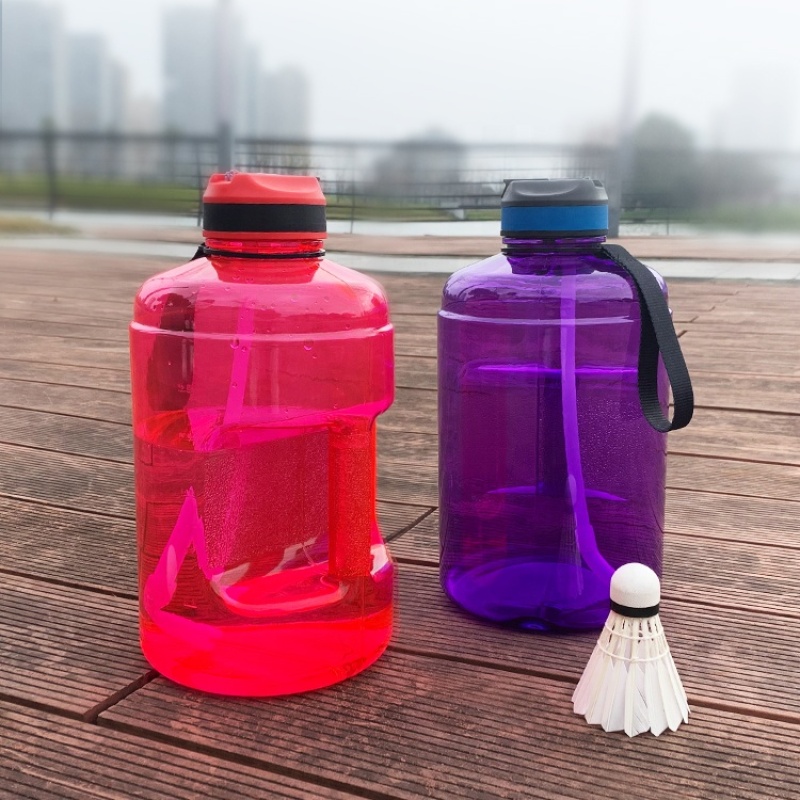 One Gallon Bpa free GYM Plastic Water Bottle Motivational Sports Water Bottle With Straw