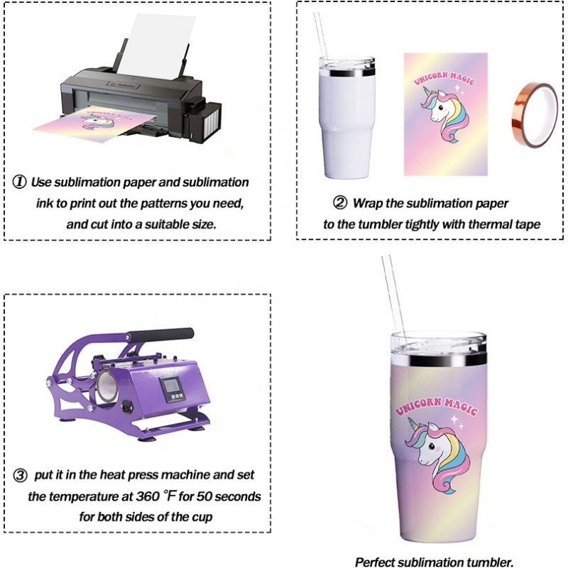 24oz sublimation tumblers wholesale stainless steel Double Wall Vacuum Insulated tumbler With Lid and Straw