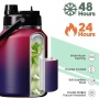Wholesale 64oz Insulated Beer Jug Double Wall Half Gallon Motivational Stainless Steel Water Bottle with 2-in-1 Lid