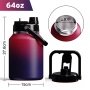 Wholesale 64oz Insulated Beer Jug Double Wall Half Gallon Motivational Stainless Steel Water Bottle with 2-in-1 Lid