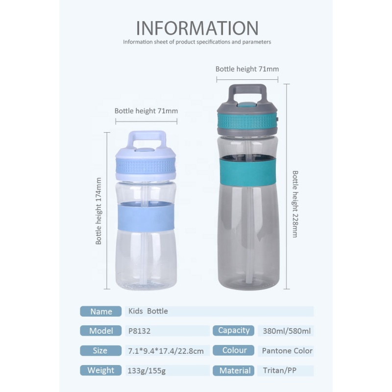 Eco Friendly Bpa Free 12 oz Taritan Foldable Kids Water Bottle With silicone flip up straw lid