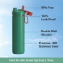 25oz BPA Free Double Wall Vacuum Insulated  Stainless Steel Outdoor Portable Water Bottle with 2-in-1 Lid