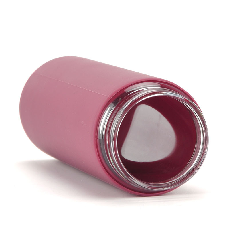 Fashion Design  Single Wall Unbreakable Borosilicate Glass  portable Glass Bottle with bamboo lid